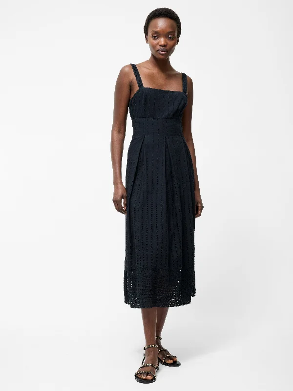 Midi dresses with abstract art prints for an artistic statement Broderie Strap Dress Midi dresses with abstract art prints for an artistic statement Broderie Strap Dress