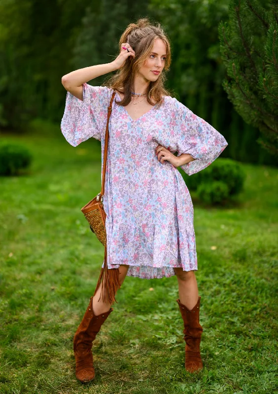 Midi dresses with one - shoulder designs for a modern and asymmetric style Ami Pink Flowers Midi Dress Midi dresses with one - shoulder designs for a modern and asymmetric style Ami Pink Flowers Midi Dress