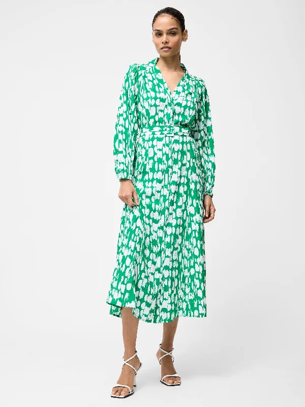 Midi dresses with V - necklines for a flattering and elongating effect Islanna Long Sleeve Belted Midi Dress Midi dresses with V - necklines for a flattering and elongating effect Islanna Long Sleeve Belted Midi Dress