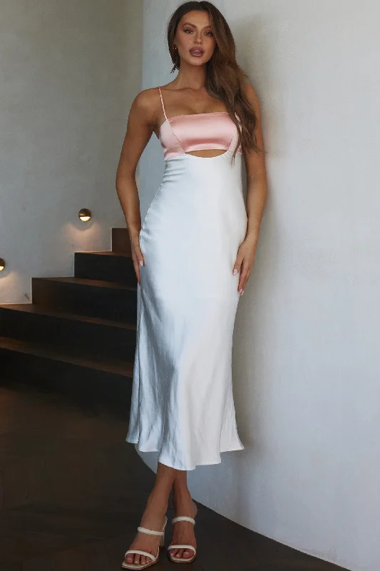 Midi dresses with animal prints for a bold and confident appearance Mariana Cut-Out Bust Midi Dress Blush Midi dresses with animal prints for a bold and confident appearance Mariana Cut-Out Bust Midi Dress Blush
