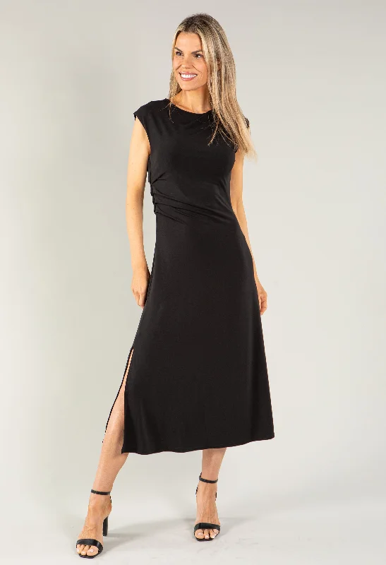Midi dresses with one - shoulder designs for a modern and asymmetric style Ruched Detail Sleeveless Dress Midi dresses with one - shoulder designs for a modern and asymmetric style Ruched Detail Sleeveless Dress