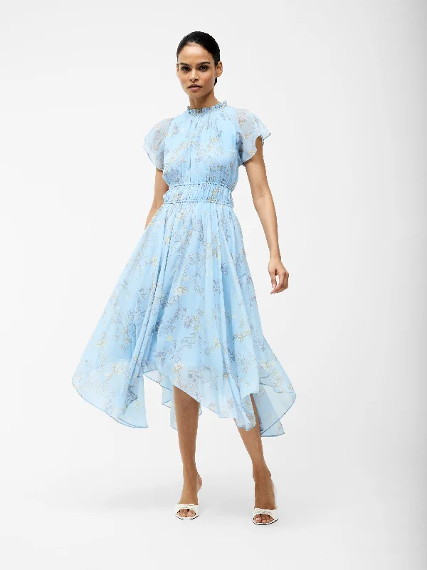 Midi dresses with ruffled sleeves for a more feminine and voluminous look Diana Gathered Flowing Dress Midi dresses with ruffled sleeves for a more feminine and voluminous look Diana Gathered Flowing Dress