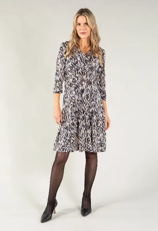 Midi dresses with fringe details for a fun and energetic style Tie Detail V Neck Midi Dress
