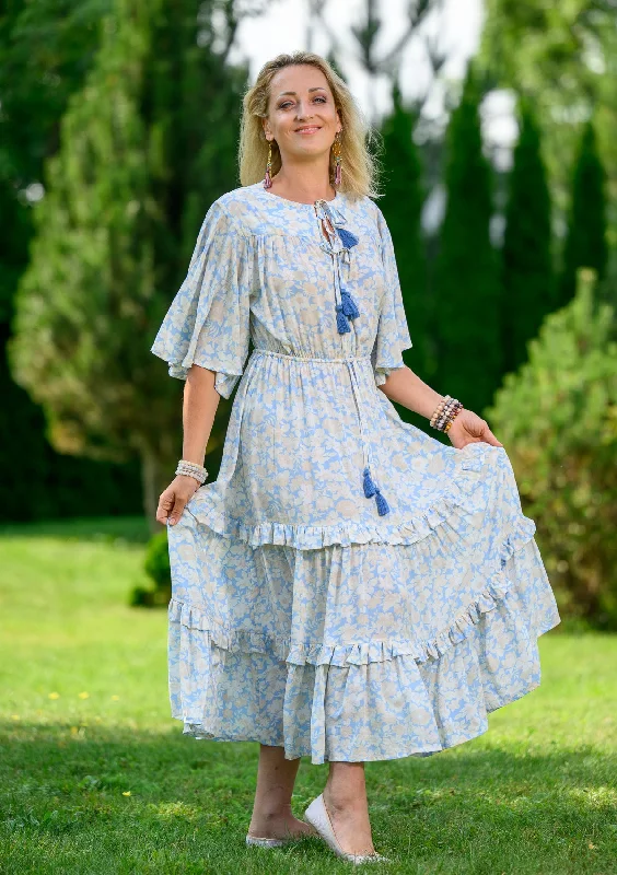 Midi dresses with side slits for a sexy and elegant appearance Agny Gypsy Blue Dress Midi dresses with side slits for a sexy and elegant appearance Agny Gypsy Blue Dress