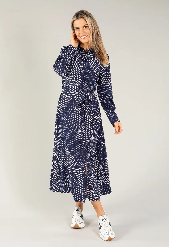 Maxi - inspired midi dresses with flowing fabrics for a beachy vibe Multi Spotted Dress Maxi - inspired midi dresses with flowing fabrics for a beachy vibe Multi Spotted Dress