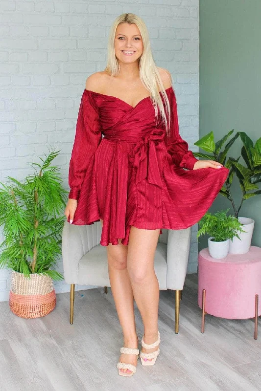 Mini dresses with spaghetti straps for a delicate look Tallulah Wrap Dress Fleck