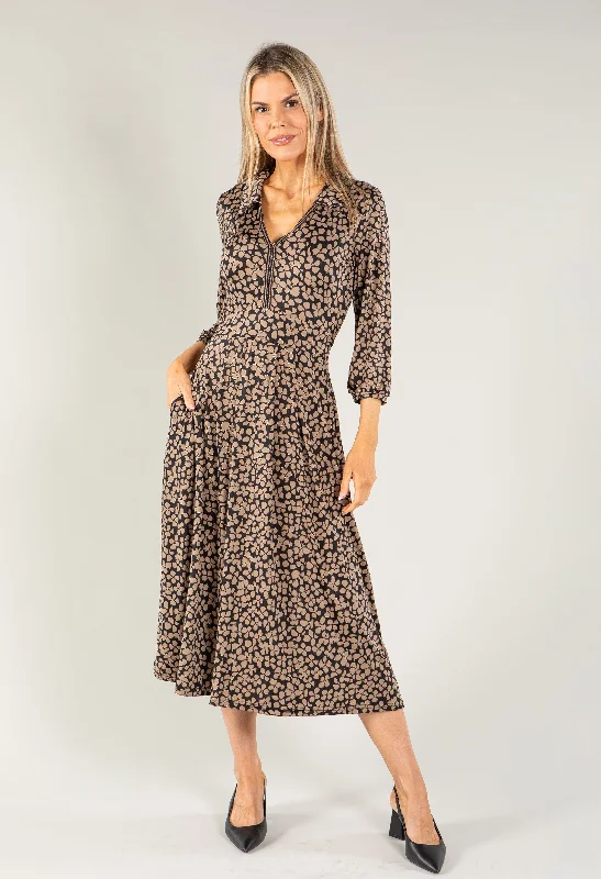 Midi dresses with metallic threads for a glamorous evening event Iris Print Midi Dress Midi dresses with metallic threads for a glamorous evening event Iris Print Midi Dress