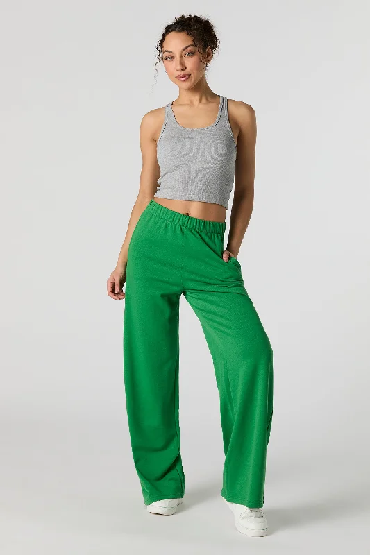 Fleece Wide Leg Sweatpant