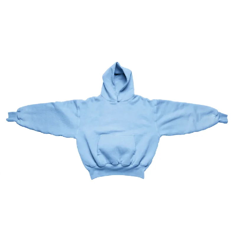 Women's long - sleeve cropped sweatshirt with ribbed cuffs for a snug fit1800 GSM 'Blizzard Blue' Hoodie with CRDLCK™