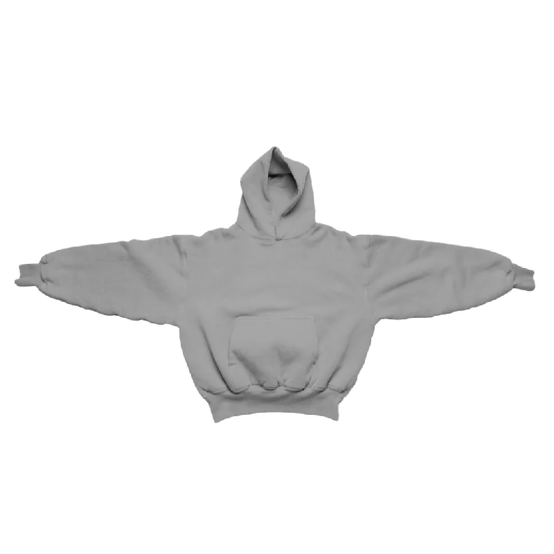 Women's cropped sweatshirt with a lace - trimmed hem for a romantic look1800 GSM 'Concrete Iron' Hoodie with CRDLCK™