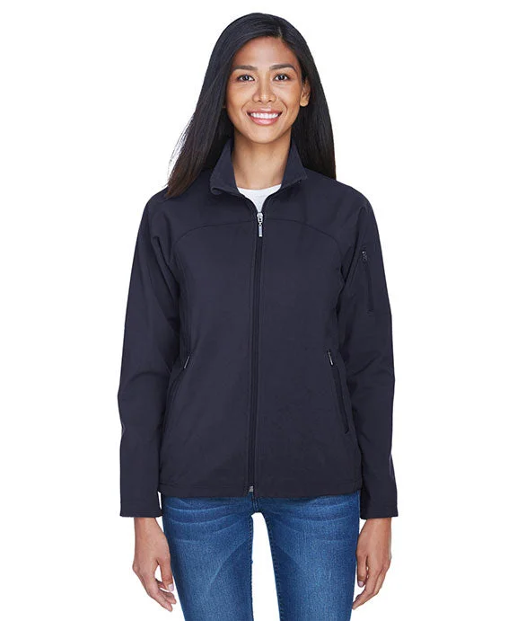 Women's zip - up sweatshirt in pastel blue for a soft and stylish outfit78034 - North End Ladies Three-Layer Fleece Bonded Performance Soft Shell Jacket | Midnight Navy Women's zip - up sweatshirt in pastel blue for a soft and stylish outfit78034 - North End Ladies Three-Layer Fleece Bonded Performance Soft Shell Jacket | Midnight Navy