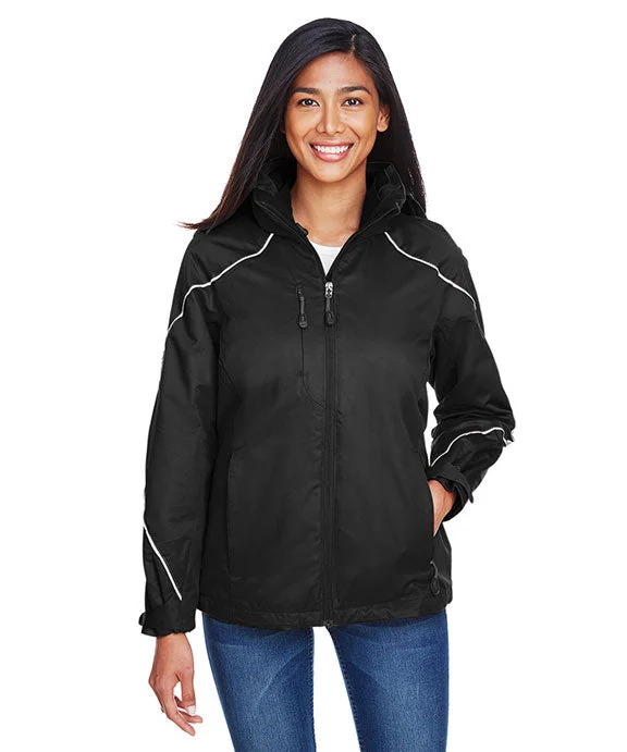 Women's sherpa - lined hoodie for extreme cold weather outdoor activities78196 - North End Ladies Angle 3-in-1 Jacket with Bonded Fleece Liner | Black Women's sherpa - lined hoodie for extreme cold weather outdoor activities78196 - North End Ladies Angle 3-in-1 Jacket with Bonded Fleece Liner | Black
