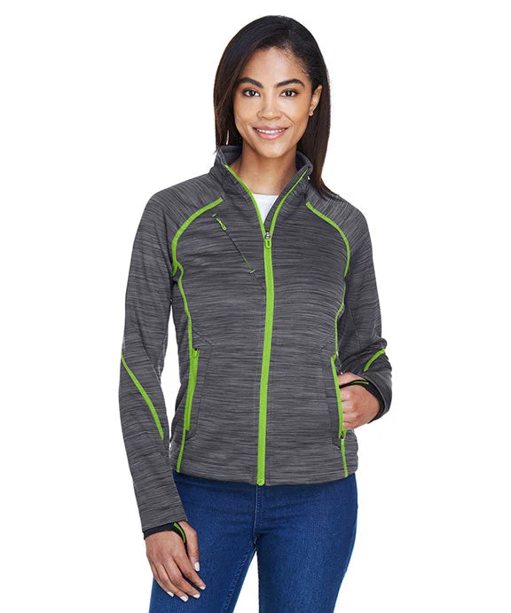 Women's pullover hoodie with a side slit for a modern and relaxed fit78697 - North End Ladies Flux Mélange Bonded Fleece Jacket Women's pullover hoodie with a side slit for a modern and relaxed fit78697 - North End Ladies Flux Mélange Bonded Fleece Jacket