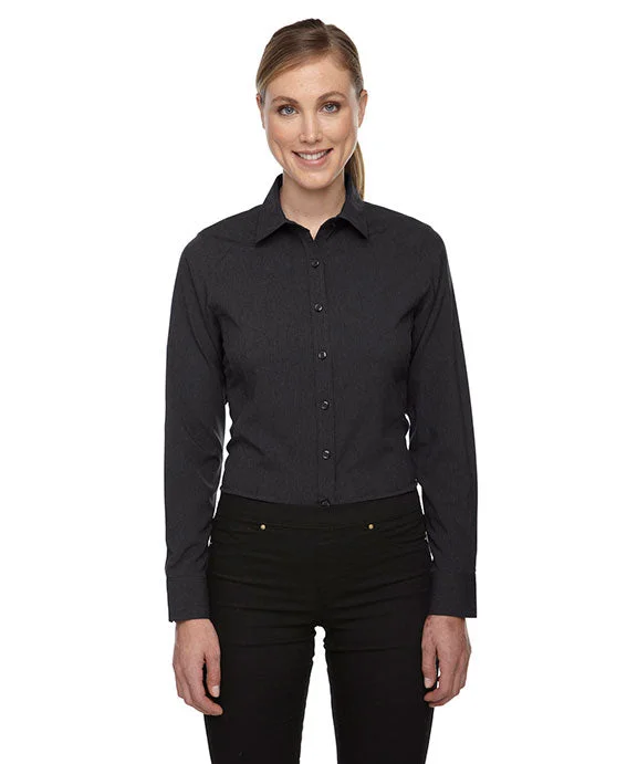 Women's sherpa - lined hoodie for extreme cold weather outdoor activities78802 - North End Ladies Mélange Performance Shirt | Carbon Heather Women's sherpa - lined hoodie for extreme cold weather outdoor activities78802 - North End Ladies Mélange Performance Shirt | Carbon Heather