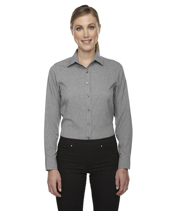Women's crew - neck sweatshirt in a heather gray shade for a classic and versatile option78802 - North End Ladies Mélange Performance Shirt | Light Heather Women's crew - neck sweatshirt in a heather gray shade for a classic and versatile option78802 - North End Ladies Mélange Performance Shirt | Light Heather