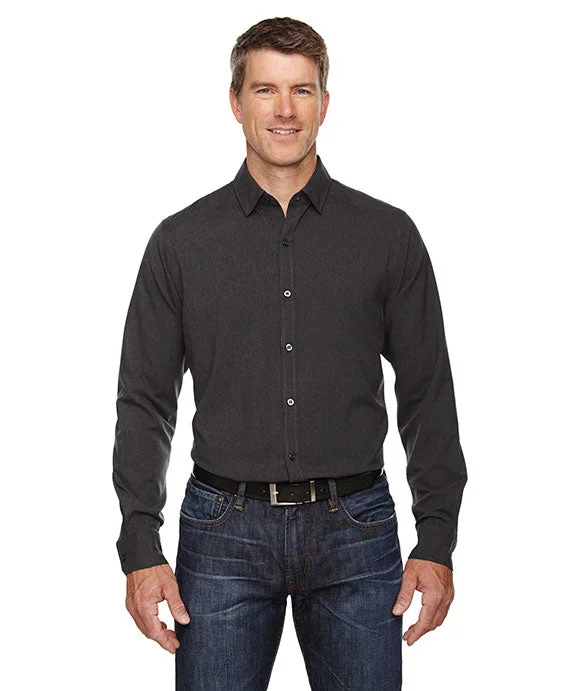 Women's zip - front sweatshirt with contrast stitching for a sporty aesthetic88802 - North End Mens Mélange Performance Shirt | Carbon Heather Women's zip - front sweatshirt with contrast stitching for a sporty aesthetic88802 - North End Mens Mélange Performance Shirt | Carbon Heather