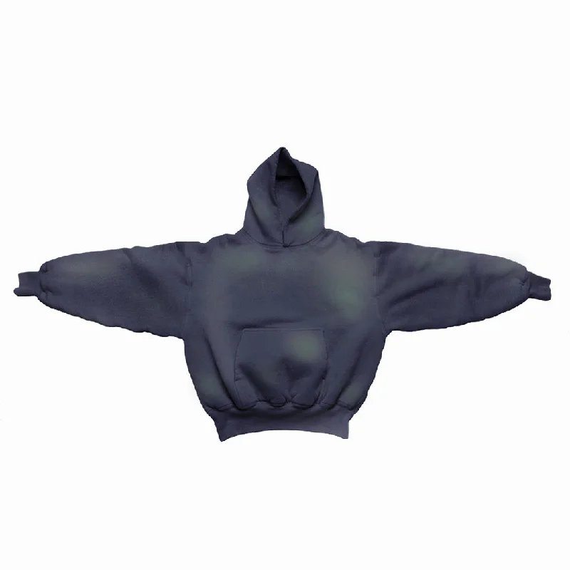 Women's cropped sweatshirt with a lace - trimmed hem for a romantic look900 GSM 'Washed Onyx Blue' Hoodie with CRDLCK™ Women's cropped sweatshirt with a lace - trimmed hem for a romantic look900 GSM 'Washed Onyx Blue' Hoodie with CRDLCK™