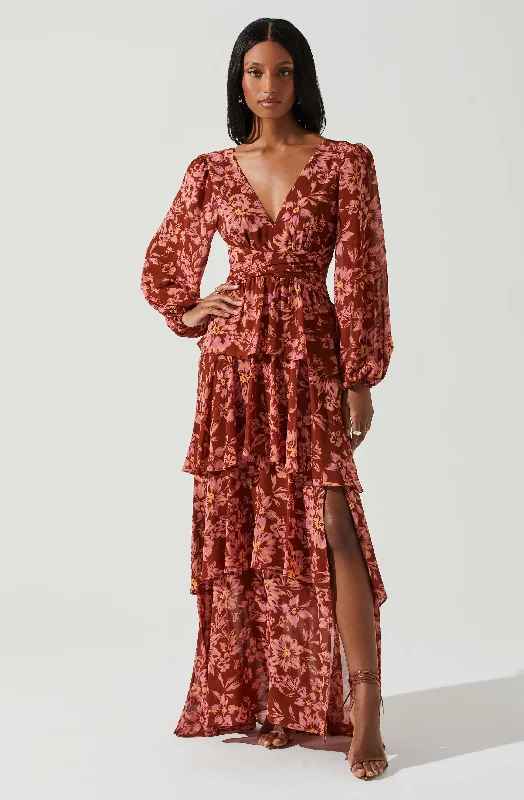 Sheath Women Dress with a Tailored Fit for a Professional LookAnora Floral Tiered Maxi Dress Sheath Women Dress with a Tailored Fit for a Professional LookAnora Floral Tiered Maxi Dress