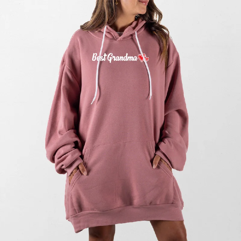 Women's long - sleeve cropped sweatshirt with ribbed cuffs for a snug fitBest Grandma Giant Hoodie Women's long - sleeve cropped sweatshirt with ribbed cuffs for a snug fitBest Grandma Giant Hoodie