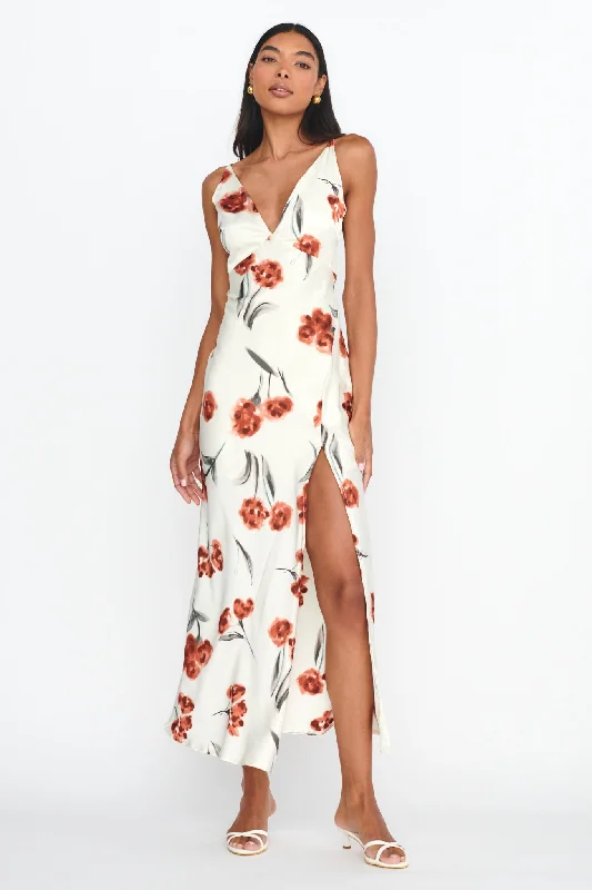 Ruffled Women Dress with Multiple Layers for a Playful and Girly StyleCorinna Tied Waist Split Dress Floral Poppy Ruffled Women Dress with Multiple Layers for a Playful and Girly StyleCorinna Tied Waist Split Dress Floral Poppy