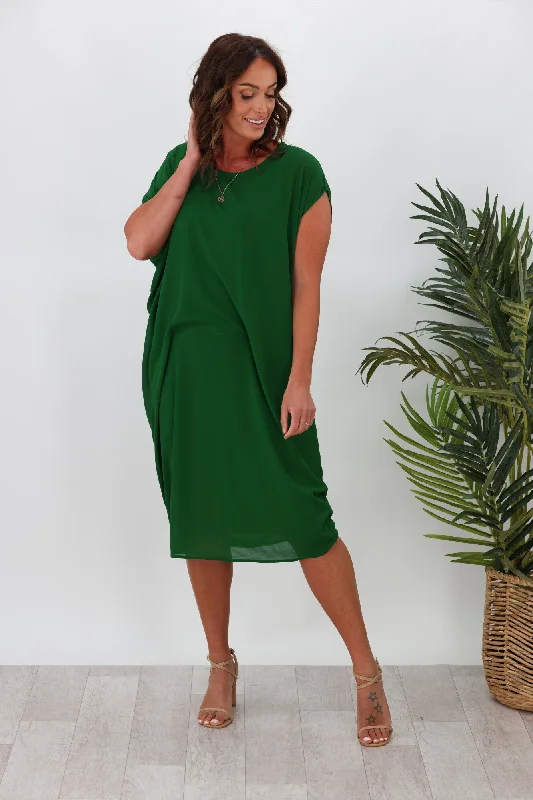 Pleated Women Dress with a Timeless and Elegant TextureGloss By Shine On Vienna Dress Emerald Pleated Women Dress with a Timeless and Elegant TextureGloss By Shine On Vienna Dress Emerald