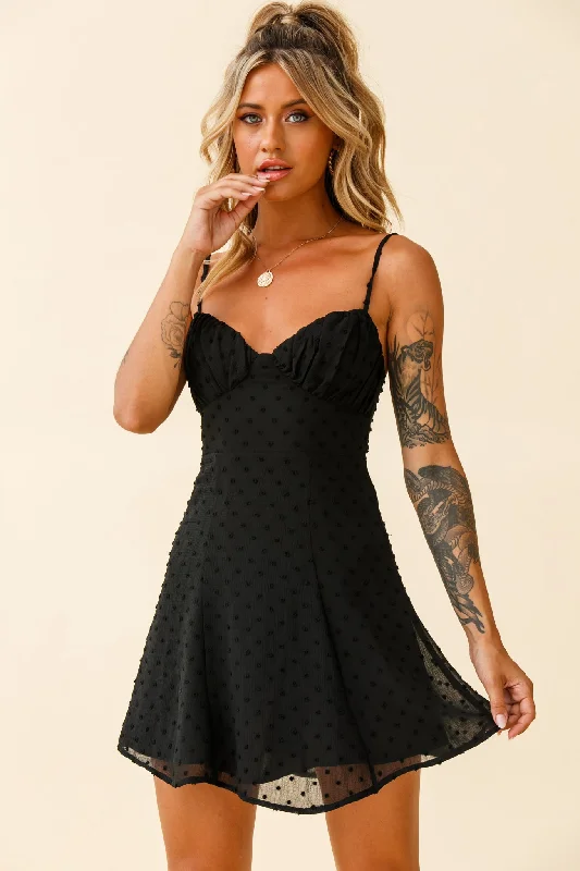 Ball Gown Women Dress with a Full Skirt for a Princess - like LookGood Morning Angel Ruched Bust A-Line Dress Black Ball Gown Women Dress with a Full Skirt for a Princess - like LookGood Morning Angel Ruched Bust A-Line Dress Black