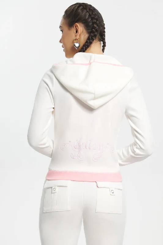Women's long - sleeve cropped sweatshirt with ribbed cuffs for a snug fitSweetheart Cotton Velour Hoodie Women's long - sleeve cropped sweatshirt with ribbed cuffs for a snug fitSweetheart Cotton Velour Hoodie