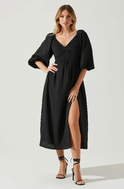 Maxi Women Dress with Floral Print for a Bohemian VibeJuniper Half Sleeve Textured Midi Dress Maxi Women Dress with Floral Print for a Bohemian VibeJuniper Half Sleeve Textured Midi Dress