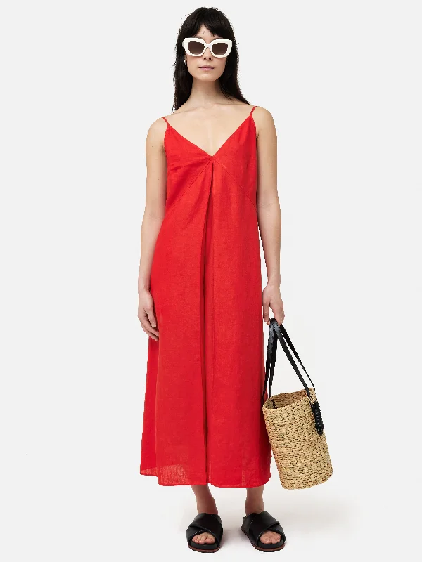 Linen Sundress | Red