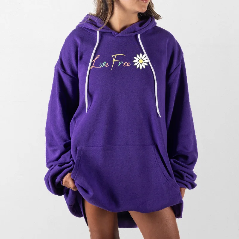 Women's quarter - zip sweatshirt made of organic cotton for eco - conscious fashionLive Free Giant Hoodie Women's quarter - zip sweatshirt made of organic cotton for eco - conscious fashionLive Free Giant Hoodie