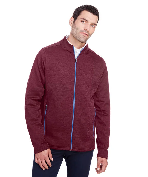 Women's pullover hoodie with a side slit for a modern and relaxed fitNE712 - North End Mens Flux 2.0 Full-Zip Jacket | Burgundy Heather/Olympic Blue Women's pullover hoodie with a side slit for a modern and relaxed fitNE712 - North End Mens Flux 2.0 Full-Zip Jacket | Burgundy Heather/Olympic Blue