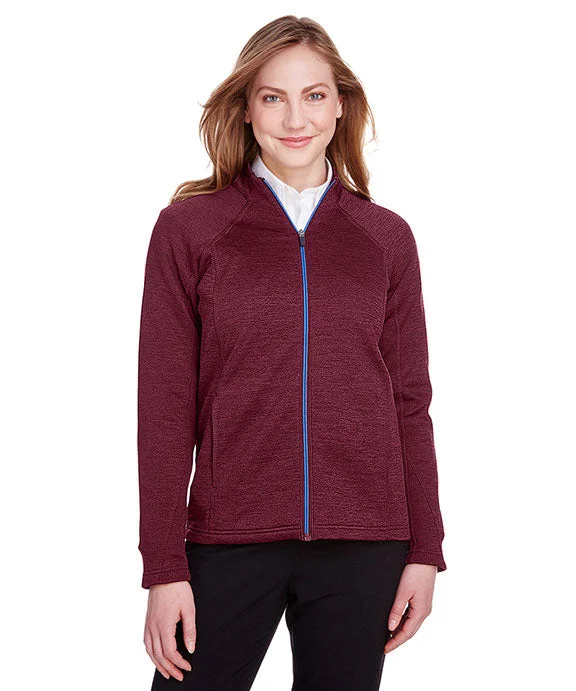Women's cropped sweatshirt with a slogan graphic for a fun and expressive lookNE712W - North End Ladies Flux 2.0 Full-Zip Jacket | Burgundy Heather/Olympic Blue Women's cropped sweatshirt with a slogan graphic for a fun and expressive lookNE712W - North End Ladies Flux 2.0 Full-Zip Jacket | Burgundy Heather/Olympic Blue