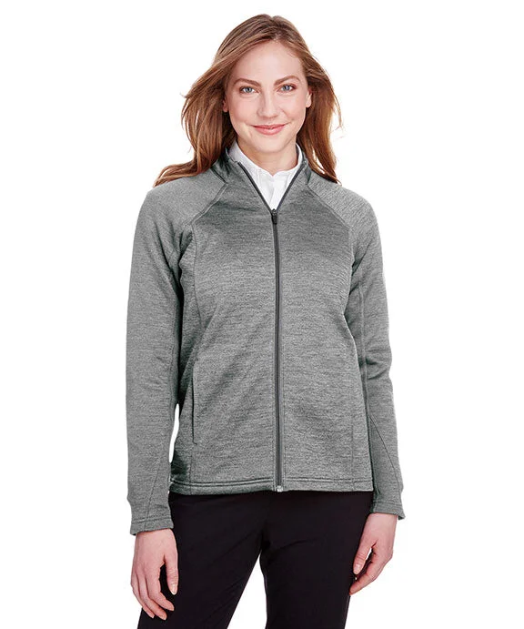 Women's color - block hoodie combining bold hues for a fashion - forward statementNE712W - North End Ladies Flux 2.0 Full-Zip Jacket | Light Heather/Carbon Women's color - block hoodie combining bold hues for a fashion - forward statementNE712W - North End Ladies Flux 2.0 Full-Zip Jacket | Light Heather/Carbon