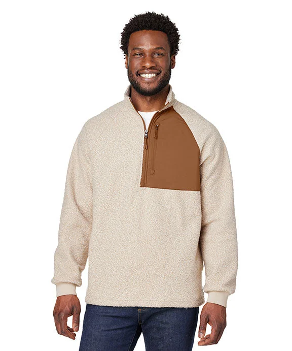 Women's crew - neck sweatshirt in a heather gray shade for a classic and versatile optionNE713 - North End Mens Aura Sweater Fleece Quarter-Zip | Oatmeal Heather/Teak Women's crew - neck sweatshirt in a heather gray shade for a classic and versatile optionNE713 - North End Mens Aura Sweater Fleece Quarter-Zip | Oatmeal Heather/Teak