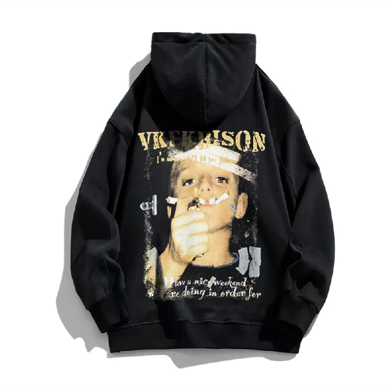 Women's quarter - zip sweatshirt made of organic cotton for eco - conscious fashionStreet Smoking Boys Print Hoodie Women's quarter - zip sweatshirt made of organic cotton for eco - conscious fashionStreet Smoking Boys Print Hoodie
