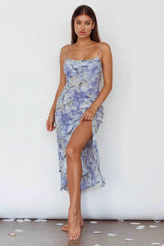 Little Black Women Dress with Sequins for a Glamorous Night OutWell Versed Pleated Bust Front Split Dress Marble Print Blue Little Black Women Dress with Sequins for a Glamorous Night OutWell Versed Pleated Bust Front Split Dress Marble Print Blue