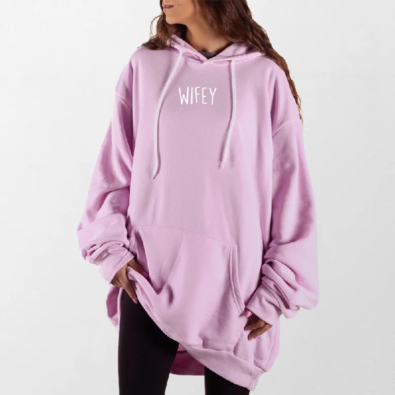 Women's quarter - zip sweatshirt made of organic cotton for eco - conscious fashionWifey Giant Hoodie Women's quarter - zip sweatshirt made of organic cotton for eco - conscious fashionWifey Giant Hoodie