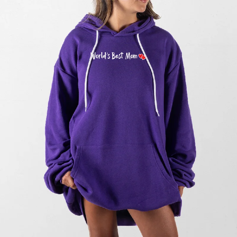 Women's tie - dye hoodie in bright colors for a retro and eye - catching styleWorlds Best Mom Giant Hoodie Women's tie - dye hoodie in bright colors for a retro and eye - catching styleWorlds Best Mom Giant Hoodie