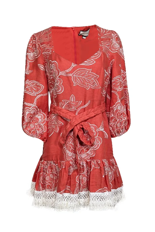 Pleated Women Dress with a Timeless and Elegant Texture Pleated Women Dress with a Timeless and Elegant Texture Alexis - Coral Orange Embroidered Linen Dress w/ Fringe Trim Sz L Pleated Women Dress with a Timeless and Elegant Texture Pleated Women Dress with a Timeless and Elegant Texture Alexis - Coral Orange Embroidered Linen Dress w/ Fringe Trim Sz L