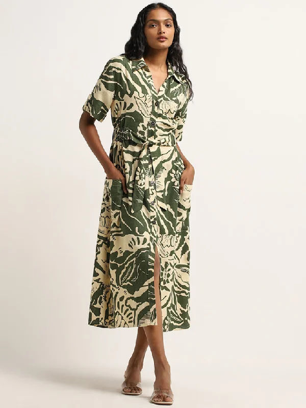 Lace - Embellished Women Dress for an Elegant and Sophisticated Appearance Lace - Embellished Women Dress for an Elegant and Sophisticated Appearance LOV Beige & Olive Printed Blended Linen Shirt Dress Lace - Embellished Women Dress for an Elegant and Sophisticated Appearance Lace - Embellished Women Dress for an Elegant and Sophisticated Appearance LOV Beige & Olive Printed Blended Linen Shirt Dress