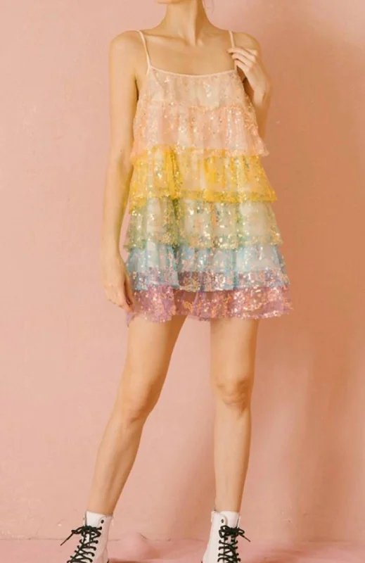 Off - the - Shoulder Women Dress for a Romantic and Feminine Look Off - the - Shoulder Women Dress for a Romantic and Feminine Look Mini Trapeze Swing Dress in Rainbow And Sequin Off - the - Shoulder Women Dress for a Romantic and Feminine Look Off - the - Shoulder Women Dress for a Romantic and Feminine Look Mini Trapeze Swing Dress in Rainbow And Sequin