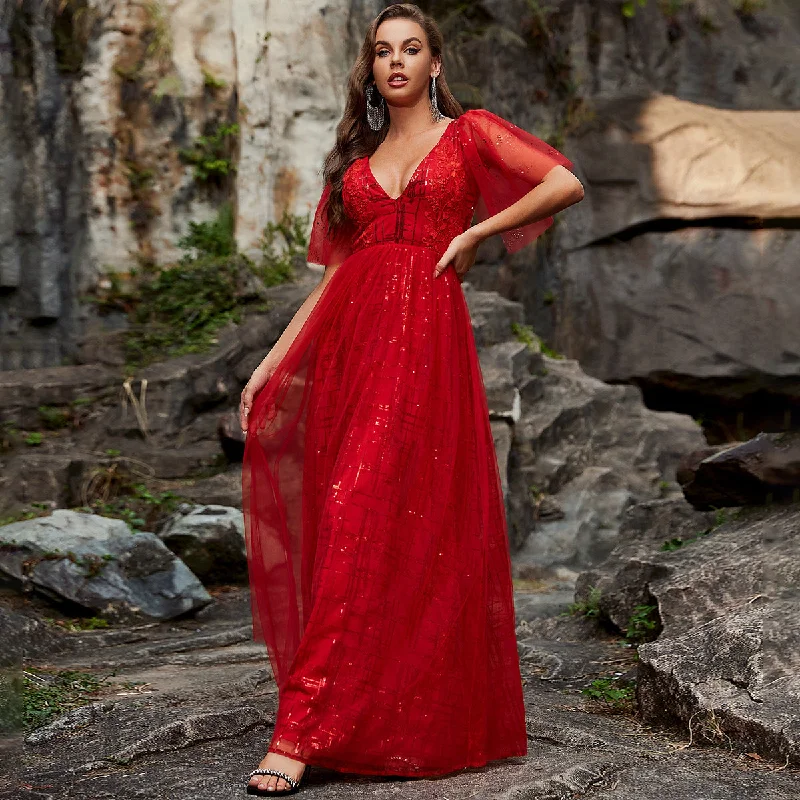 Ruffled Women Dress with Multiple Layers for a Playful and Girly Style Ruffled Women Dress with Multiple Layers for a Playful and Girly Style NiDELL Time-Limited Special Offer Cross-Border Sexy Dress Deep V Mesh Bridesmaid Dress Short Sleeved Red Dress for Women-A173 Ruffled Women Dress with Multiple Layers for a Playful and Girly Style Ruffled Women Dress with Multiple Layers for a Playful and Girly Style NiDELL Time-Limited Special Offer Cross-Border Sexy Dress Deep V Mesh Bridesmaid Dress Short Sleeved Red Dress for Women-A173