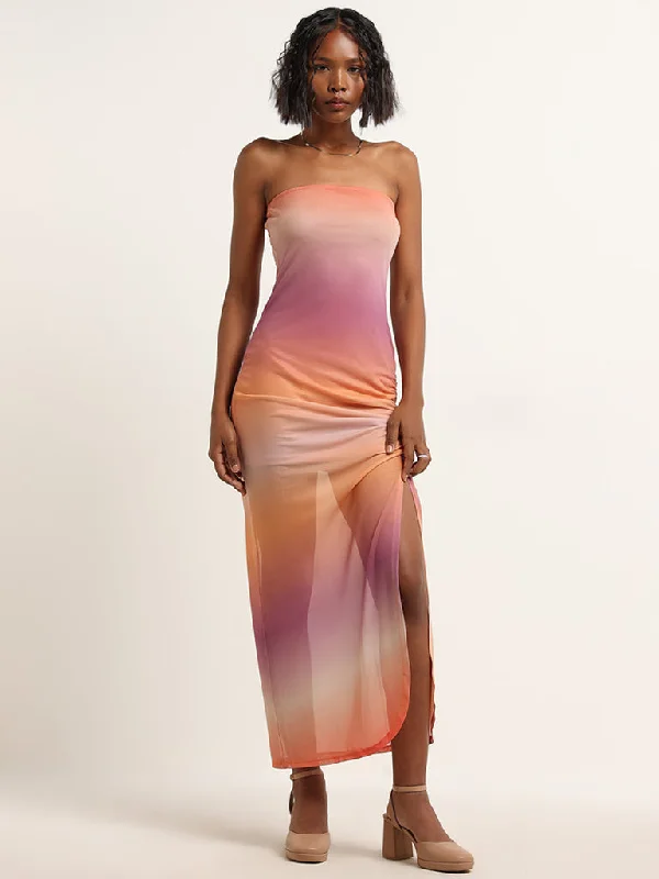 Plus Size Women Dress with a Flattering A - Line Cut for Comfort and Style Plus Size Women Dress with a Flattering A - Line Cut for Comfort and Style Nuon Orange Ombre Design Tube Dress Plus Size Women Dress with a Flattering A - Line Cut for Comfort and Style Plus Size Women Dress with a Flattering A - Line Cut for Comfort and Style Nuon Orange Ombre Design Tube Dress