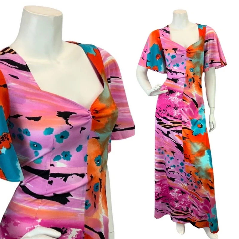 Wrap - Style Women Dress with Adjustable Fit for All Body Types Wrap - Style Women Dress with Adjustable Fit for All Body Types VINTAGE 60s 70s PINK ORANGE BLACK ABSTRACT FLORAL BEACH SUMMER MAXI DRESS 10 Wrap - Style Women Dress with Adjustable Fit for All Body Types Wrap - Style Women Dress with Adjustable Fit for All Body Types VINTAGE 60s 70s PINK ORANGE BLACK ABSTRACT FLORAL BEACH SUMMER MAXI DRESS 10