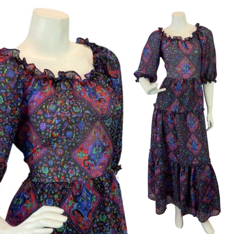 Mermaid - Style Women Dress with a Fitted Silhouette for Special Occasions Mermaid - Style Women Dress with a Fitted Silhouette for Special Occasions VINTAGE 60s 70s PURPLE BLACK GREEN GEOMETRIC RUFFLED SHEER MOD BOHO MAXI DRESS 8 Mermaid - Style Women Dress with a Fitted Silhouette for Special Occasions Mermaid - Style Women Dress with a Fitted Silhouette for Special Occasions VINTAGE 60s 70s PURPLE BLACK GREEN GEOMETRIC RUFFLED SHEER MOD BOHO MAXI DRESS 8