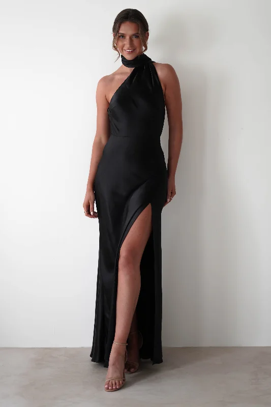 Animal print maxi dresses for a statement - making outfitAmelda Soft Satin Maxi Gown Dress | Black Animal print maxi dresses for a statement - making outfitAmelda Soft Satin Maxi Gown Dress | Black