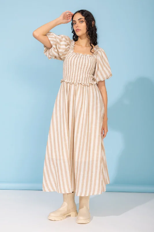 Maxi dresses with a belted empire waist for a more defined and flattering silhouetteClementine Dress Stripe Maxi dresses with a belted empire waist for a more defined and flattering silhouetteClementine Dress Stripe