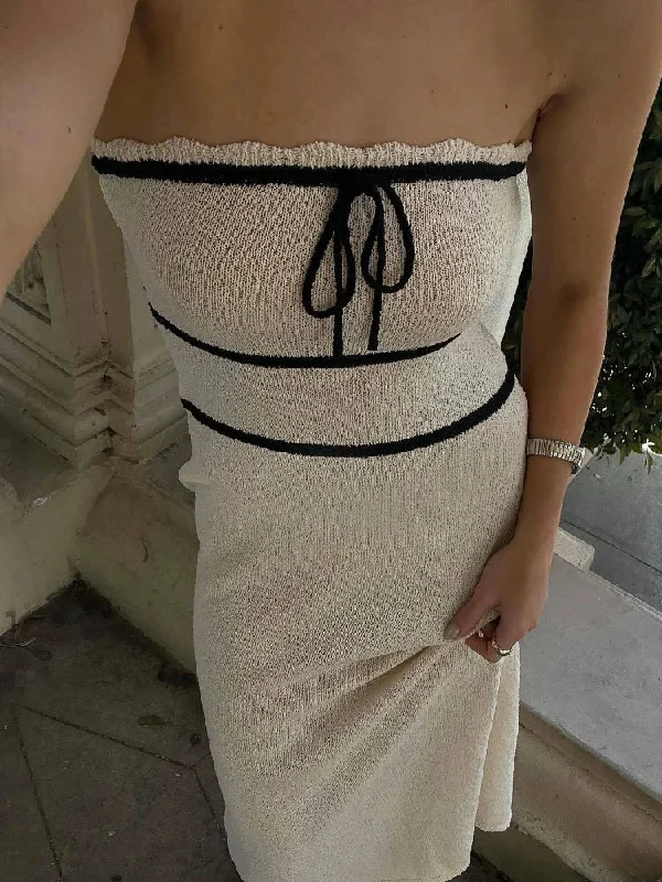 Maxi dresses with pocket details for added functionalityStrapless Sleeveless Backless Slim Y2K Chic Elegant Knitted Summer Fashion Party Dresses Maxi Dress Maxi dresses with pocket details for added functionalityStrapless Sleeveless Backless Slim Y2K Chic Elegant Knitted Summer Fashion Party Dresses Maxi Dress