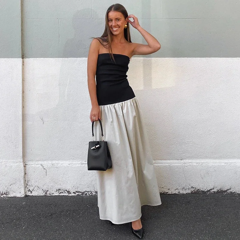 Maxi dresses with an asymmetric hem for a fashion - forward and eye - catching designPatchwork Colorful Summer-ready Chic Casual Backless Sensational Maxi Dress Maxi dresses with an asymmetric hem for a fashion - forward and eye - catching designPatchwork Colorful Summer-ready Chic Casual Backless Sensational Maxi Dress
