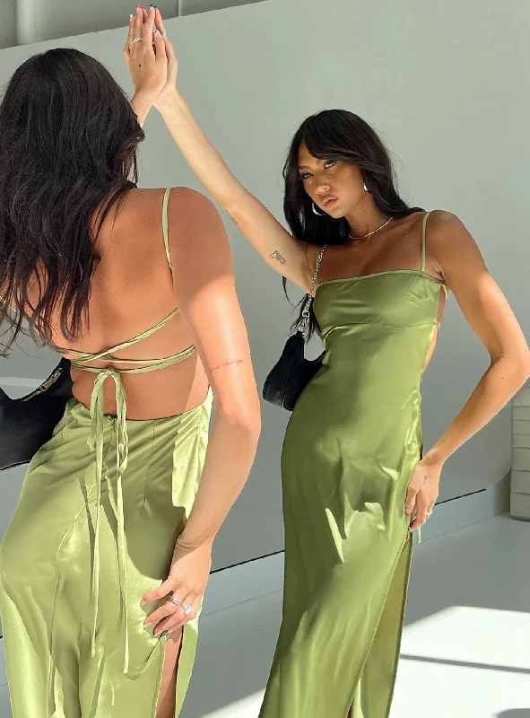 Maxi dresses with side slits for a touch of allureLeyana Maxi Dress Green